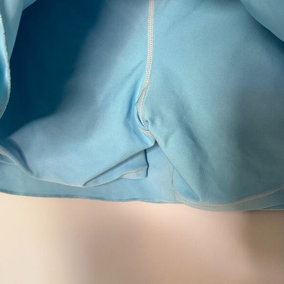 Nike Womens Tennis Skirt Size Medium Dri-Fit Skort Blue Slit Stretch Pull On - Picture 9 of 12